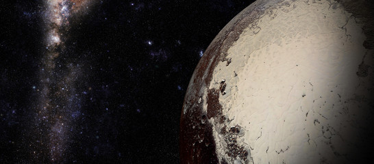 Wall Mural - the pluto shot from space showing all they beauty. extremely detailed image