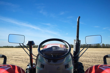 Poster - Riding on a tractor
