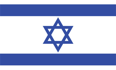 Wall Mural - Vector of Israeli flag.