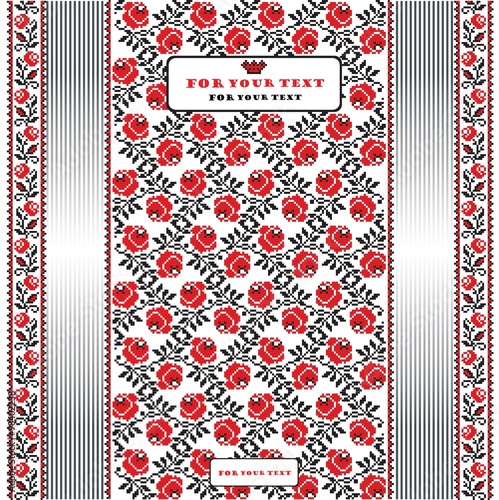 Fotografija ukrainian folk background with folk pattern