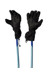 Winter Sport Gloves On Ski Poles