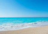 Fototapeta Morze - Amazing beach with clear waters  in Greece