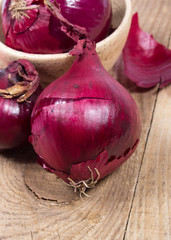 Red onion - closeup.