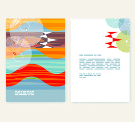 Wall Mural - flyer, leaflet, booklet layout. editable design template a4
