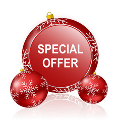 Poster - special offer christmas icon