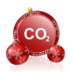 Aufkleber - carbon dioxide christmas icon
