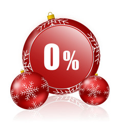 Aufkleber - 0 percent christmas icon