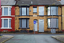 A Street Of Boarded Up Derelict Houses Awaiting Regeneration In