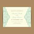 Wedding Invitation Card With Floral Background.
