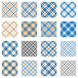Plaid patterns collection, light blue and beige