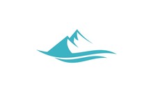 Abstract Mountain Lake Logo