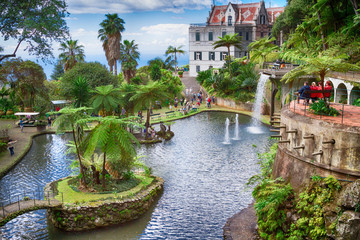 Fototapete - Tropical Garden Monte Palace. Funchal, Madeira Island, Portugal