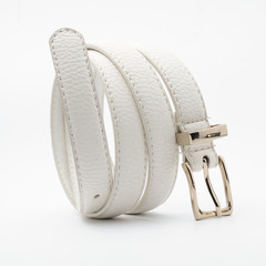 white belt isolated on white