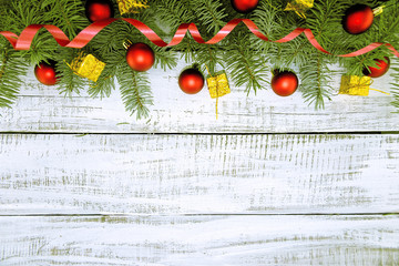 Wall Mural - Composition with decorated Christmas tree