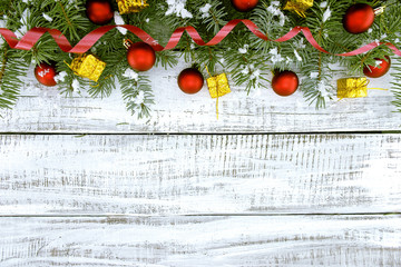 Wall Mural - Composition with decorated Christmas tree