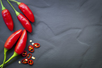 Wall Mural - Red Chili Peppers Food Background