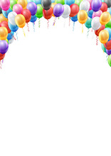 Balloons Header Template
