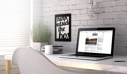 Poster - news laptop studio