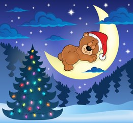 Poster - Christmas sleeping bear theme image 1