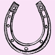horseshoe, doodle style, sketch illustration