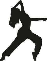 Sticker - Freestyle dancing woman