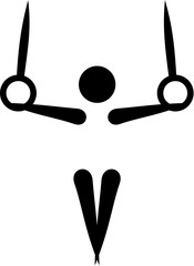 Wall Mural - Gymnastics rings icon