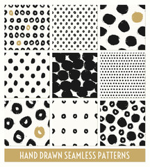 Poster - hand painted seamless patterns collection