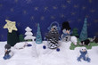 Xmas decorations crafts snow scenary