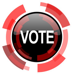 Poster - vote red modern web icon