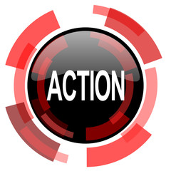 Aufkleber - action red modern web icon
