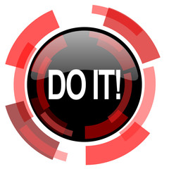 Aufkleber - do it red modern web icon
