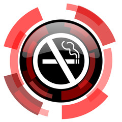 Poster - no smoking red modern web icon