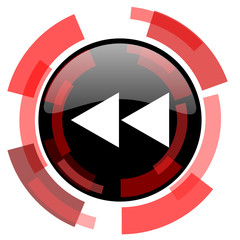 Poster - rewind red modern web icon