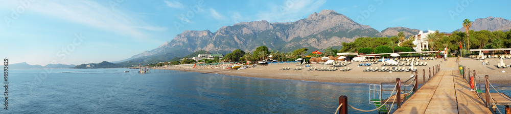 Turkish mountains on the sky background