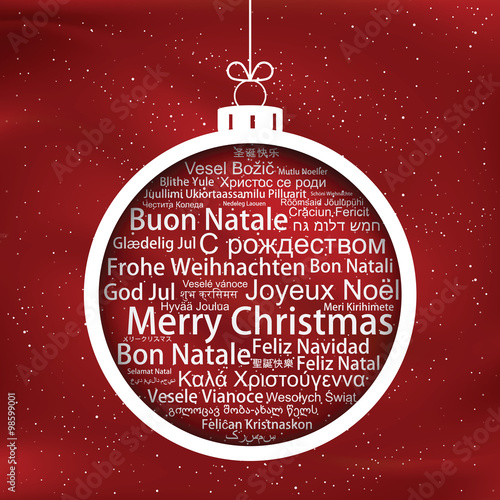Merry Christmas Cloud Shaped As A Christmas Ball Vector Stock Vector Adobe Stock Merry Christmas Cloud Shaped As A Christmas Ball Vector Stock Vector Adobe Stock