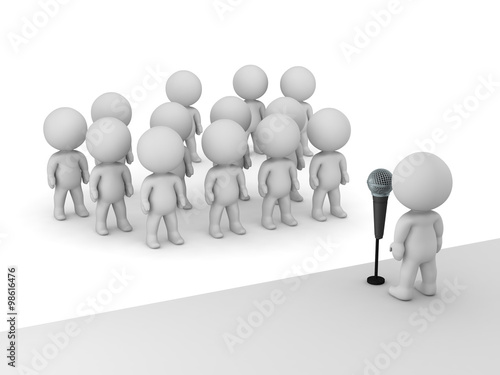 microphone in front of speaker