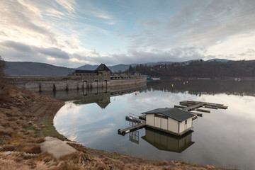 Wall Mural - edersee dam germany in the winter