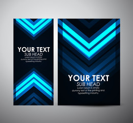 Wall Mural - Abstract blue Arrow in Brochure business design template or roll up. Vector Illustration 