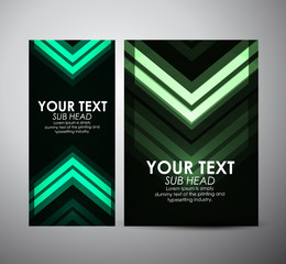 Wall Mural - Abstract green Arrow in Brochure business design template or roll up. Vector Illustration 