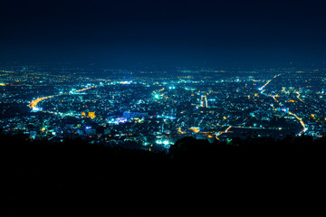 Wall Mural - Night view of Chiangmai province