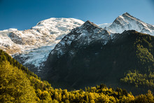 Mont Blanc,Bossons Glacier And Pyramides-Chamonix