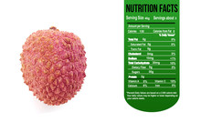 Lychee With Nutrition Facts Label