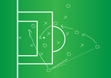 Fototapeta  - Soccer or football game strategy plan