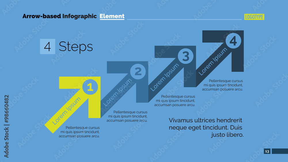 Four step process chart slide Stock Vector | Adobe Stock