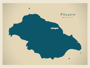 Modern Map - Pitcairn PN