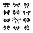 © K3Star - Decorative gift bows black vector icons set