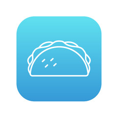 Poster - Taco line icon.