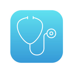 Sticker - Stethoscope line icon.