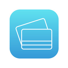 Sticker - Credit cards line icon