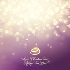 Wall Mural - Merry Christmas and Happy New Year abstract vector card